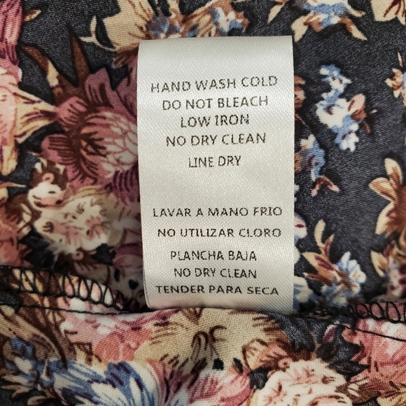 Mable Cut Out Dress Womens Size Large Multi Floral Cowl Neck Backless Maxi Dress - Picture 16 of 16